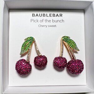 BaubleBar Pick of the Bunch Cherry Earrings 🍒NIB